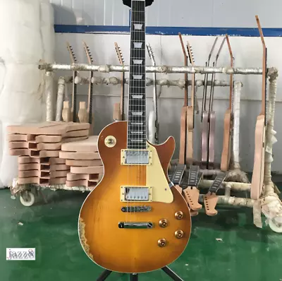 R9 Honeyburst Light 1987s LP Relic Electric Guitar ABR Bridge Solid Maple Top • $277.07