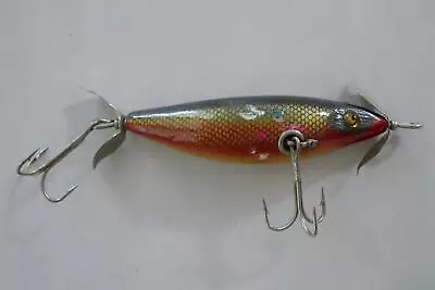 Vintage Fishing Lure Heddon's Dowagiac Wood Glass Eyes • $10