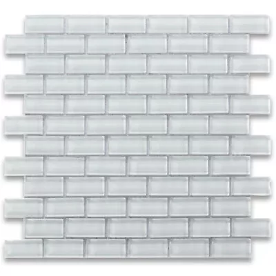 A63006 Glass Mosaic Tile Super White Glass Bathroom Wall Kitchen Backsplash • $9.99