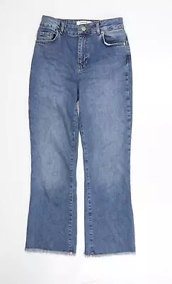 Miss Selfridge Womens Blue Cotton Bootcut Jeans Size 8 L27 In Regular Zip • £5.75