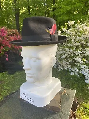 100% WOOL Master Hatters  BEE HAT BLACK MADE USA Conventional. Size 6 1/2 • $42.83