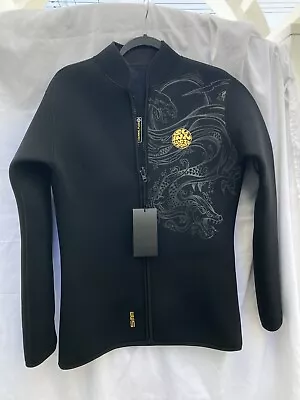 SLINX Wetsuit Top Men's 5mm  Size 2XL Black Thermal Flex Full Front Zip Jacket • $49.95