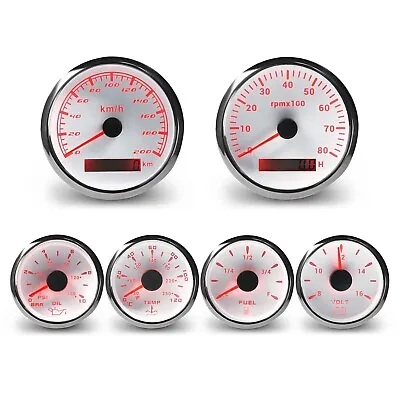 WATERWICH 6 Gauge Meter Kit For Car Truck Vehicle Automotive Boat Marine • $150