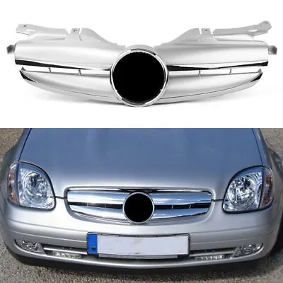 Front Upper Grill Grille Silver For Mercedes Benz R170 W170 AMG SLK Class 98-04 • $145.35