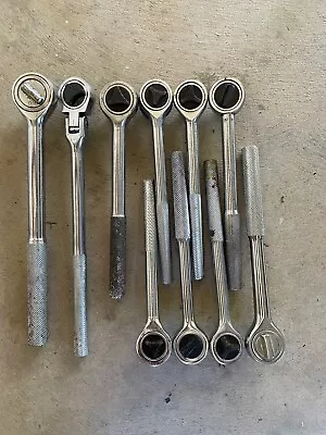 Socket Ratchets X10 (1x 1/2dr 9x 3/8dr Including 1 Flex Head) Hand Tools • $15