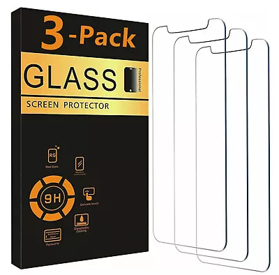 3-Pack Tempered Glass Screen Protector For IPhone 15 14 13 12 11 Pro Max X XS XR • $4.99