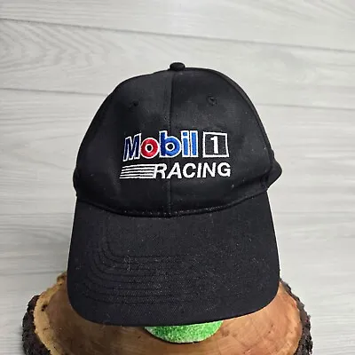 Mobil 1 Racing Strapback Hat Cap Black Adult Adjustable • $6