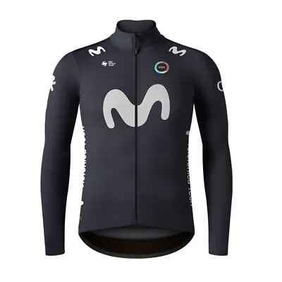 2024 Movistar Team Cycling Long Sleeve Jersey Cycling Jersey Bicycle Jersey Mens • $23.13