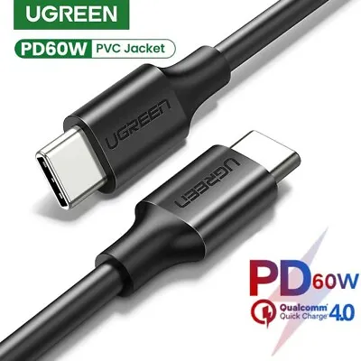 $11.50 • Buy Ugreen 60W USB C To USB C Cable Quick PVC Cord PD QC 4.0 Fast Charge For Mac