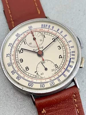 VINT Breitling Chronograph  Grey  Dial  Venus 170 Movement Extremelly Big Ca 59 • $97