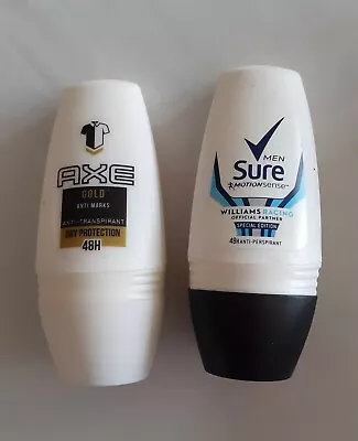 £7.50 • Buy AXE GOLD Anti Marks & SURE Motion Sense 48H Anti-Perspirant Deodorant Roll-On