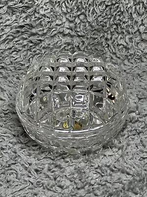 Vintage Action Zajecar Yugoslavia Lead Crystal Trinket Bowl Candy Dish W/Lid • $25