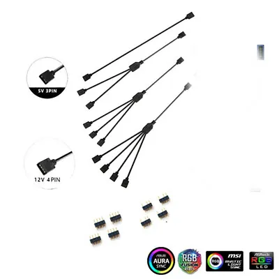 5V 3pin 12V 4PIN Female Connector Wire Cable For 3528 5050 RGB LED Strip Light • $2.79