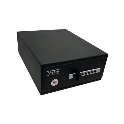 $560.07 • Buy V Line Security Safe Storage Semi Flat Heavy Duty Steel Metal Black Slide Away 