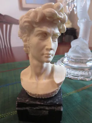  David Bust On Marble Base Signed Sculpture Paperweight  Heavy 6 Inches Tall   • $36