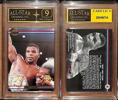 Scarce Mike Tyson Boxing 1991 Ringlords Sample Card Graded ASG 9 NM #D • $48