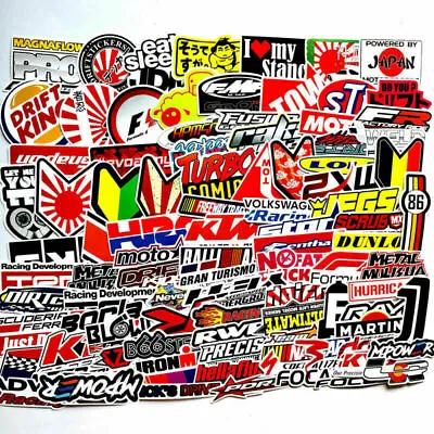 $9.99 • Buy 100Pcs Auto Car Parts NHRA Drag Racing Vinyl Graphics Stickers Bomb Decals Pack