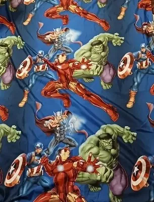 Pair 63 L Panels Marvel Kids Avengers Curtains/draperies - Each Panel Is 41 W • $15