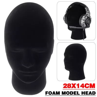 1X Male Polystyrene Foam Mannequin Manikin Model Head Wigs Cap Display Stand Kit • $13.61