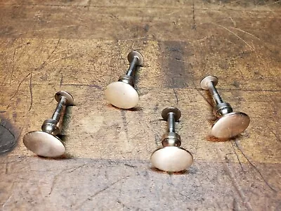 Antique Victor Victrola Nickel Plated Cabinet Knob 4 Set W Original Screws  • $80