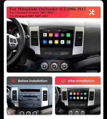 For 2006-12 Mitsubishi Outlander Xl 2 Carplay 9  Android 11 Car Radio Stereo GPS • $158.40