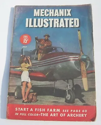 Mechanix Illustrated July 1946 Archery Fish Farm Good Grade 1940s • $7.90