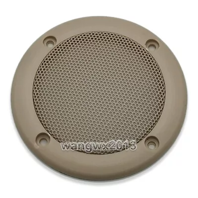 2x 3.5  Inch Beige Speaker Cover Decorative Circle Metal Protective Mesh Grille • $4.48