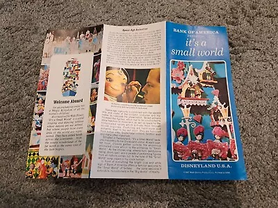 Vintage 1967 It's A Small World Disneyland U. S. A. Brochure Bank Of America • $17.07