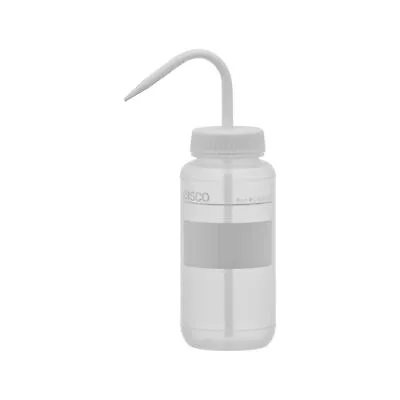 Chemical Wash Bottle No Label 500ml - Wide Mouth LDPE - Eisco Labs • $8.99