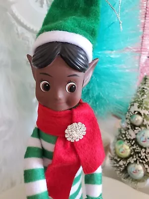 Cute Vintage Style Black Pixie Elf Christmas Pixie Christmas Elf Knee Hugger • $14.99