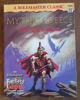 £67.04 • Buy Mythic Greece Age Of Heroes Rolemaster Classic Fantasy Hero Merp Rpg