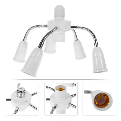 Multi-heads Bulb Socket Extender E27 Socket Flexible Hose Light Bulb Extender • $19.99