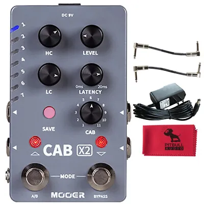 Mooer X2 Series Cab Stereo Cabinet Simulation Pedal W/ Power Cables & Cloth • $179