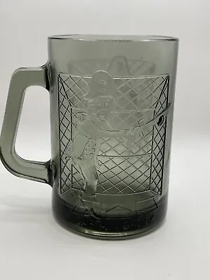 Vintage Rare McDonald's Smoked Black Grey Glass Mug Cup CAPTAIN CROOK Glass • $5