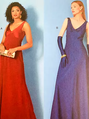 Vogue Uncut Pattern V1842 Special Occasion Maxi Evening Dress Sz. 16-24 • $9.95