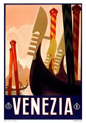 Venice Travel Poster *2x3 Fridge Magnet* Trip World Vacation Airlines Venizia  • $8.95