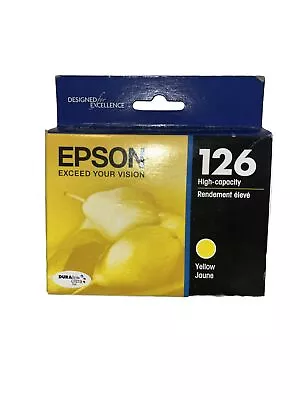 Genuine Epson 126 Yellow Ink Cartridge Exp 2020 • $9.99