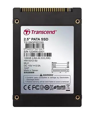 128GB Transcend PSD330 2.5-inch IDE Internal SSD Solid State Disk (MLC Flash) • £160.59