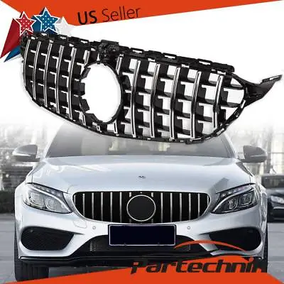 GTR Front Bumper Grille Fit 2015-2018 Mercedes Benz W205 C Class C200 C43 AMG • $56.99