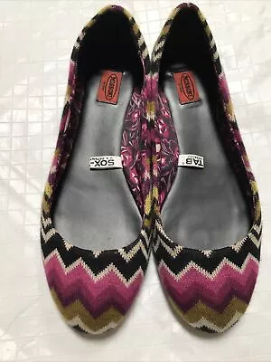 Missoni For Target Ballet Flats Shoes Size 7 Pink Purple Black Green White • $24.99