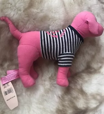Victorias Secret Pink The Good Life Plush Dog With Stripped Shirt • $5.69