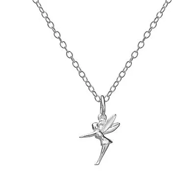 Sterling Silver Winged Fairy Necklace 14 - 22 Inches Fairies Magic Myth • £13.75