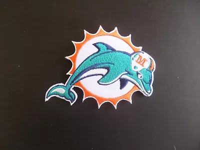 Miami Dolphins Nfl Football Iron On Embroidered Patch 2-3/4 X 4 • $4.25