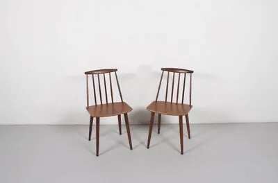 Vintage J77 Chairs 1960s MCM Mid Modern Danish Teak FDB Palsson Bauhaus Dining 2 • $999