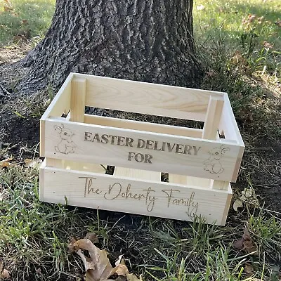 Personalised Easter Crate | Kids Children | Engraved • $45