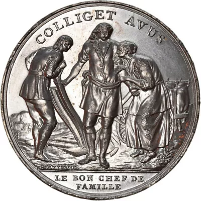 [#8856] France Medal Louis XVI Fête Des Bonnes Gens Le Bon Chef De Famille • $99.74