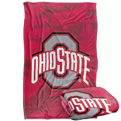 The Ohio State University Osu Camo Silky Touch Super Soft Throw Blanket • $49.99