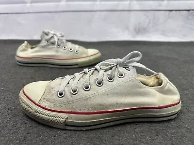 Vintage 70s 80s 90s Converse MADE IN USA White Oxford Low Top Sneakers 6 US • $89