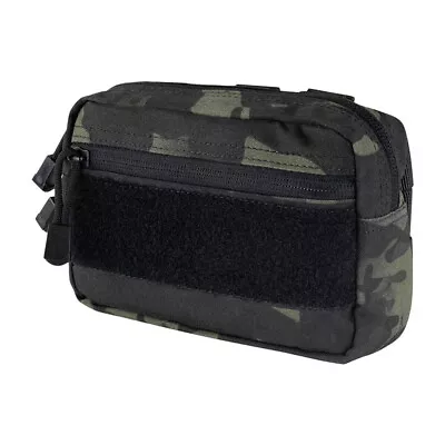 MULTICAM BLACK Tactical Compact Utility Tool Hook Loop Panel Pouch MOLLE PALS  • $22.77