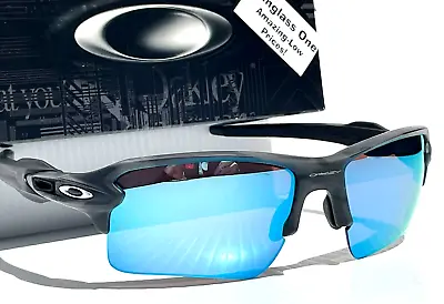 Oakley Flak 2.0 XL Matte Black Camo PRIZM POLARIZED Deep Water Sunglass 9188-G3 • $176.88